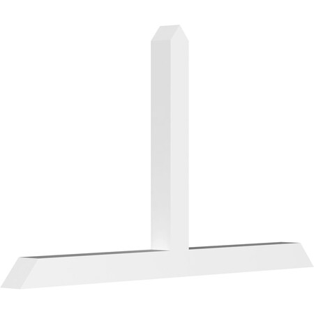 Ekena Millwork Portland Architectural Grade PVC Gable Bracket, 96"W x 56"H x 6"D x 6"F, 14/12 Pitch GBP096X56X0606POR00